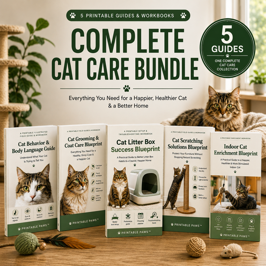 Complete Cat Care Bundle | 5 Essential Guides for Happier, Healthier Cats