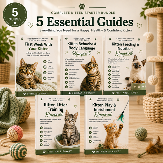 Complete Kitten Care Bundle | 5 Essential Guides for a Happy, Healthy Kitten