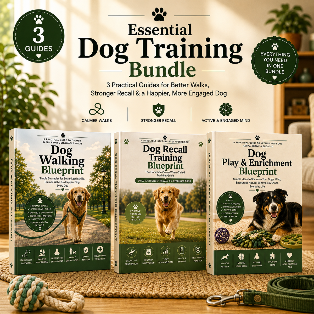 Essential Dog Training Bundle | 3 Practical Guides for a Better-Behaved, Happier Dog
