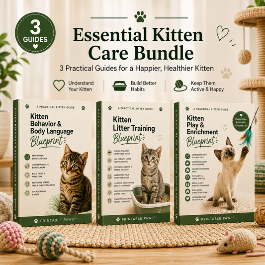 Essential Kitten Care Bundle | 3 Practical Guides for a Happier, Healthier Kitten